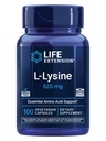 Extensão de vida L-Lysine, 620 mg, Aminoácido Essencial para equilíbrio de nitrogênio saudável, Metabolismo de cálcio, Resposta ao Stress & More, Gluten-Free, Non-GMO, Vegetarian, 100 Cápsulas