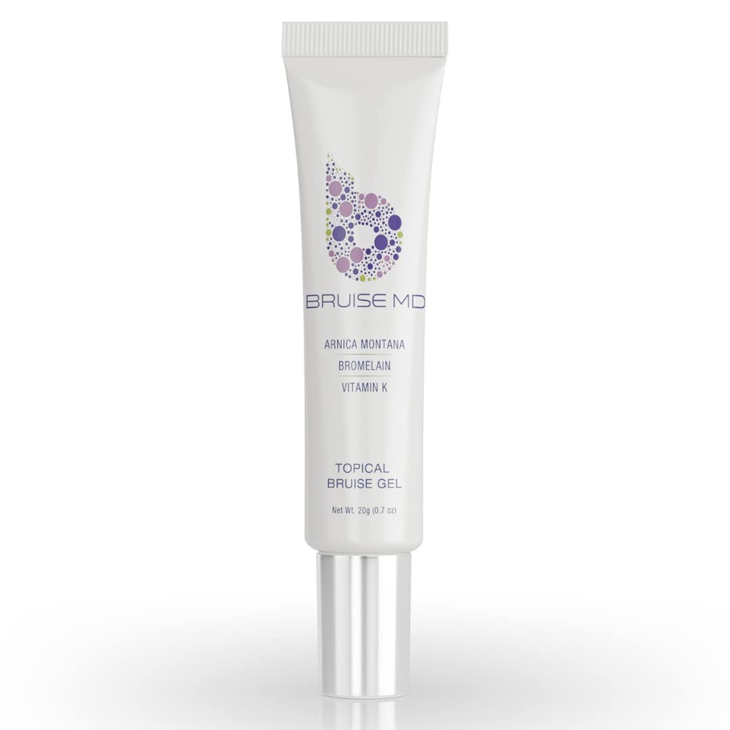 Gel tópico para contusões e inchações, 20% Arnica, Bromelaína, 2% Óxido de vitamina K, 20g (0,7 fl oz) – Fórmula avançada concentrada de tratamento de contusões
