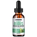 1 Embalagens 3000MG Azedo Graviola Liquid Drop para suporte celular & Regeneração, Immune, Gut, Antioxidante, Humidade, Relaxar, Fígado e Sono Zzz - Azedo Graviola Leaf Extract, Sea Moss, Açafrão - 2Fl Oz