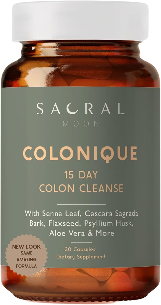 15 Dia Colon Cleanse - Suporte digestivo para limpeza, Senna Leaf, Cascara Sagrada, Psyllium Husk, Flaxseed, Aloe Vera, Probióticos e Mais. Alivio constipação.