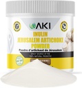AKI Inulin Jerusalém Alcachofra em pó (6oz/170g) Bom em fibra e prebiótico, Ideal para café, smoothies, suco e outras refeições - Vegan, sem glúten (Pack of 1)
