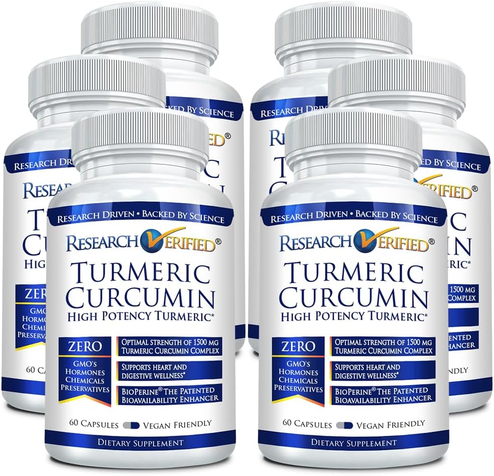 Pesquisa verificada Curcumina Turmérica - com BioPerine, Complexo C3 Curcumina - Vegan - Made in the USA - 360 Cápsulas