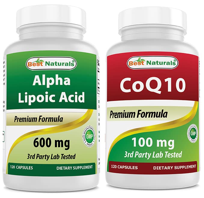 Melhores naturais Ácido Alfa Lipóico 600 mg & COQ10 100 mg