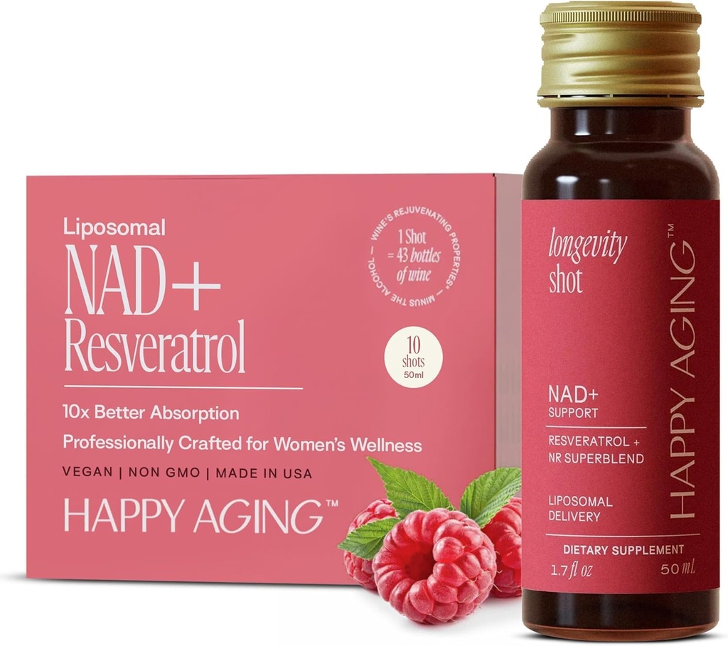 Líquido NAD + Resveratrol ou NMN Alternativa 10x Mais Absorção Riboside e Resveratrol com Antioxidantes