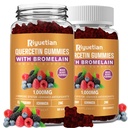Bromelaína, com Zinco, Vitamina C, Elderberry para Imune Pulmão Suplemento de suporte para adultos para crianças, Cardiovascular, Vitaminas mastigáveis de apoio de envelhecimento,Vegan, 120 contagem