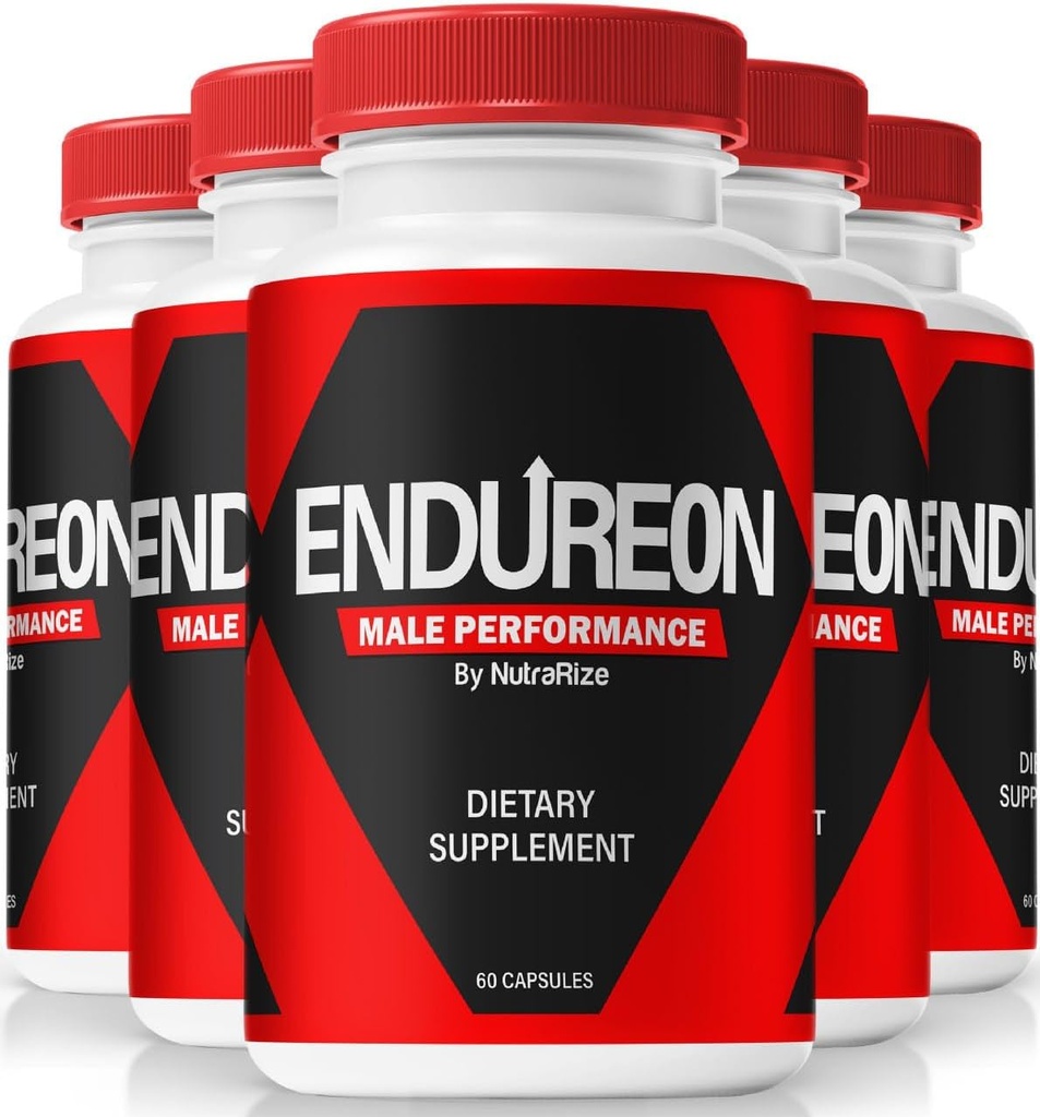NutraRize (5 Pack) Endureon Pills – Fórmula de suporte diário com Ingredientes Premium para ajudar a sustentar a energia, desempenho e bem-estar diário dos homens