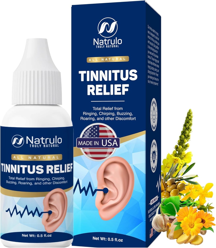 Alívio de zumbido para anéis de orelhas – gotas de toque de ouvido natural para o tratamento de zumbido – desconforto suave, reduzir o ruído de ouvido – Ear Cleaner Ear Wax Removal Drops melhorar a saúde auditiva e do ouvido, Feito nos EUA