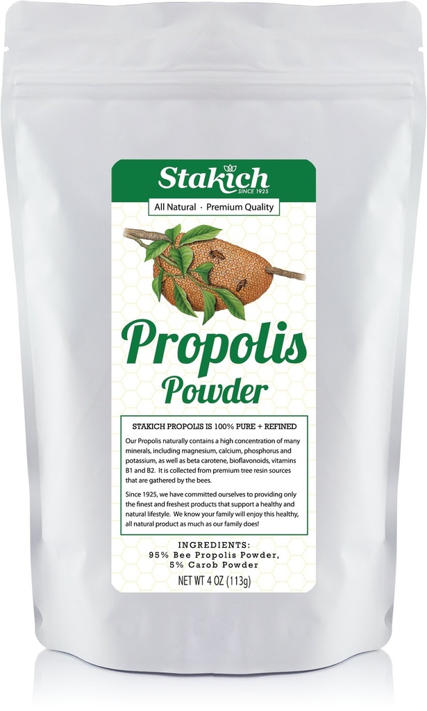Stakich Bee Própolis Pó - Tudo Natural - 4 Onça
