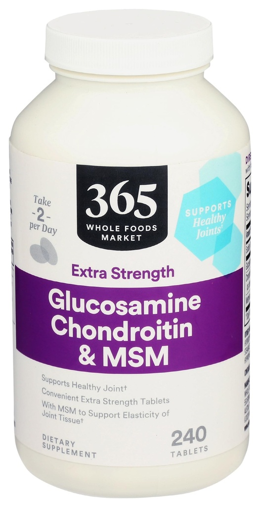 365 por mercado inteiro de alimentos, Glucosamina Chondroitin X força HSH, 240 comprimidos