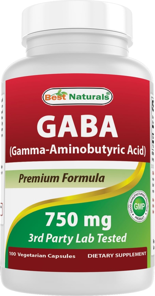Melhores Naturals Gaba 750 mg 100 Veggie Caps