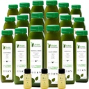 5 dia verde suco de limpeza por fonte crua, Tudo natural cru, Detox Vegan, frio Pressed Juice, 30 garrafas 12 onças, 3 tiros de gengibre