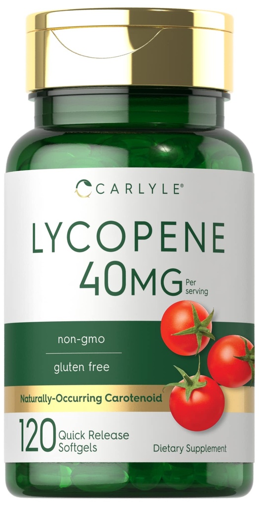 Carlyle Lycopene 40mg 120 Softgels □ Carotenóide natural-ocorrente