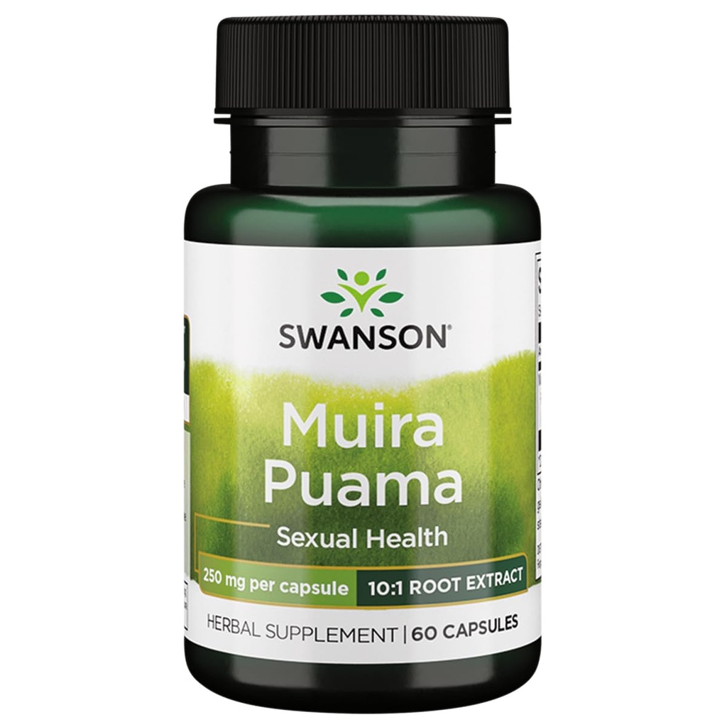 Swanson Muira Puama (10:1) 250 Milligrams 60 Cápsulas