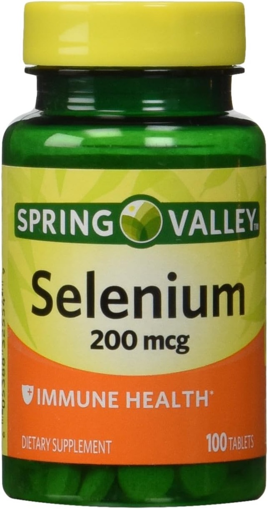 Spring Valley - Selênio 200 mcg, 100 comprimidos