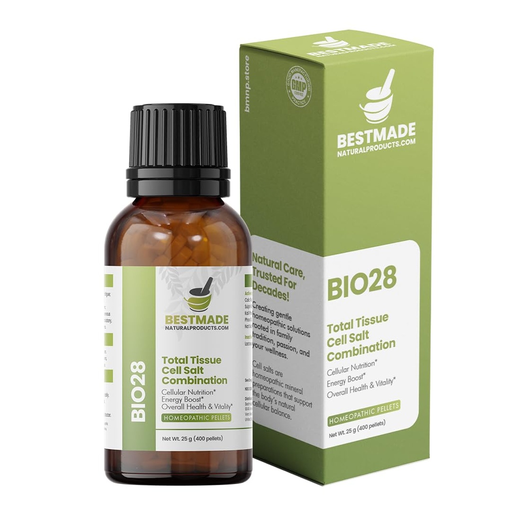Bestmade Total Cell Salt Mineral Combinação BIO28 - Ajuda seu corpo Absorvente e usar nutrientes, aumenta os níveis de energia, ajuda a melhorar os padrões de sono, saúde geral e vitalidade, 350 Pellets