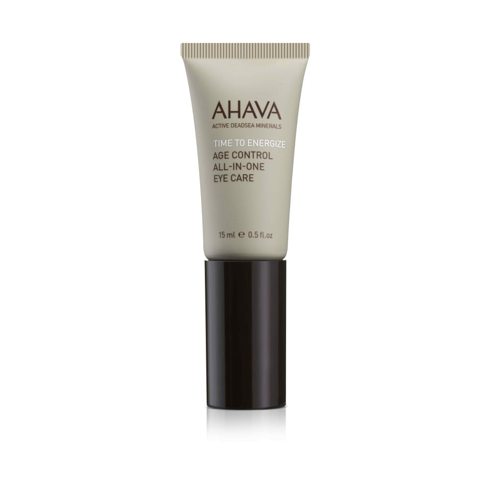 Tempo AHAVA para energizar o controle da idade dos homens Tudo-em-um cuidado dos olhos - Refrescando e hidratando Gel para suavizar a área dos olhos, reduzir círculos escuros, com Osmoter, Aloe Vera, Cafeína, Peptides & G-Force, 0,5 Fl.Oz