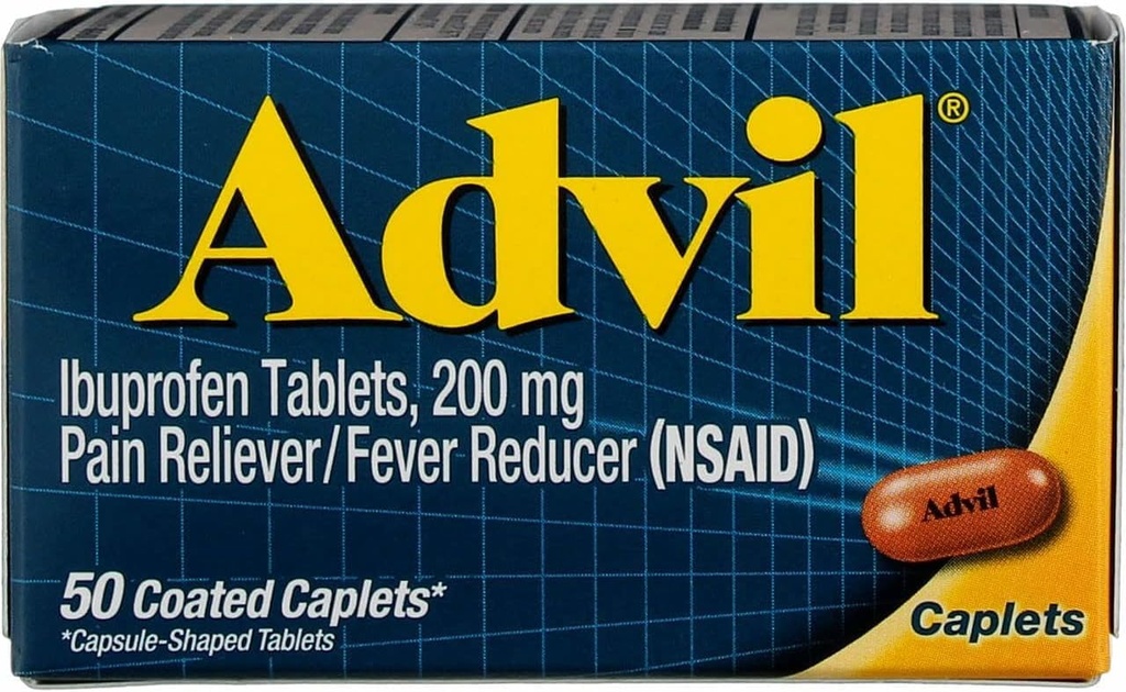 Advil Pain Reliever/Fever Redutor 200 mg Comprimidos Revestidos 50 ea (embalagem de 6)