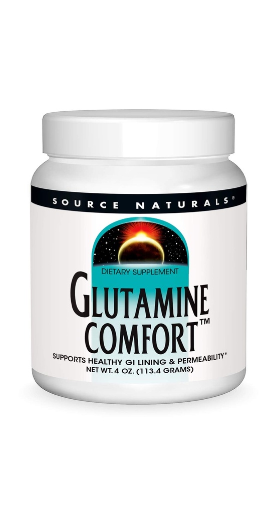 Source Naturals Glutamina Comfort, Suporta Forro de GI saudável e permeabilidade*, 4 pó de onça