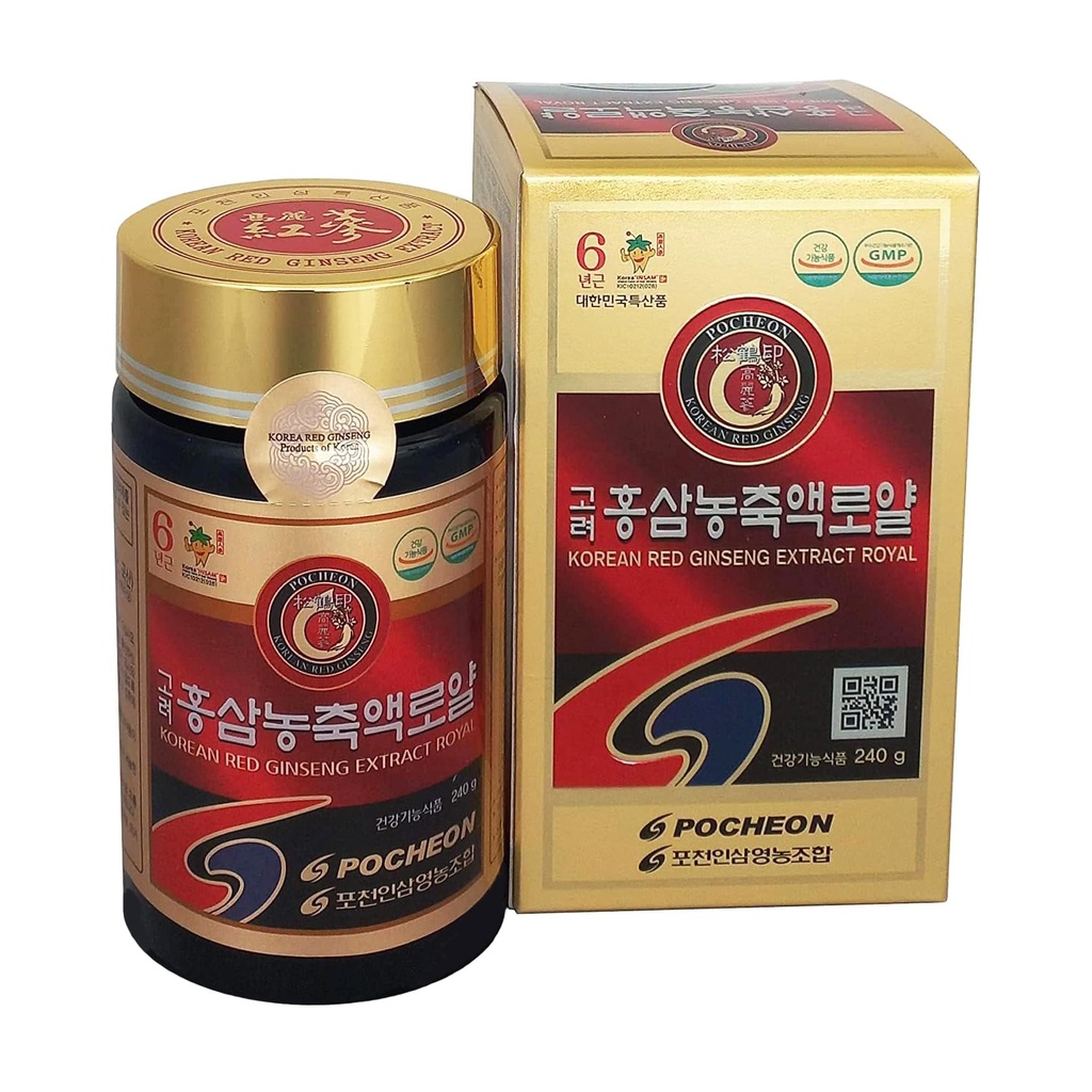 Pocheon 240g (8.5oz), 100% puro coreano 6Anos raiz Panax vermelho Ginseng Extrato Royal, 70% estado sólido, Saponina, natural Imune Suporte