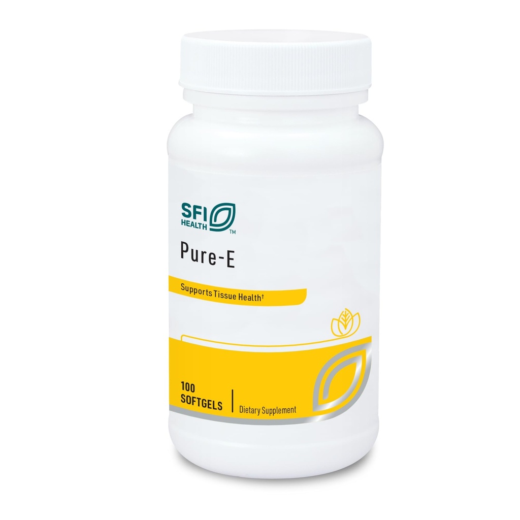 Klaire Labs SFI Health Pure-E - Natural D-Alpha & Misto Tocoferols Alto em Gama Tocoferol (100 Softgels)