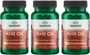 Swanson EFAs- Krill Oil - Força máxima - 1 g, 30 Softgels (3 embalagem)