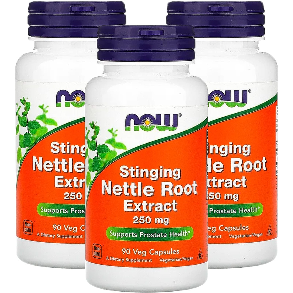 Agora Alimentos Stinging Nettle Root Extract 250mg, Veg-Capsules, 90-Count (Pacote de 3)