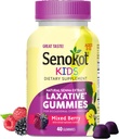 Senokot Kids Mixed Berry Laxative Gummies for Age 2+, Senna Extract for Gentle, Overnight Relief from Occasional Obstipation, 40 quilates
