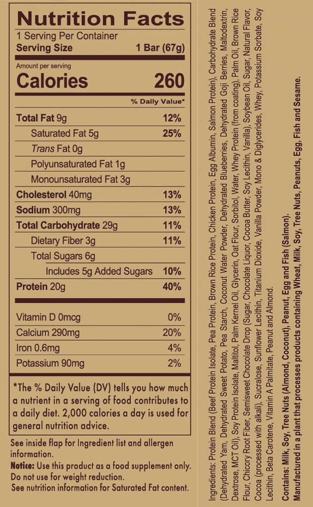 REDCON1 MRE Bar, Chocolate Chip Cookie Dough, 20g Whole Food Protein Bar com MCT Oil - Fácil de Digerir, Delicious Meal Replacement Bar - Anytime Protein Snack, Post or Pre Workout Bars (4 bars)