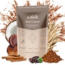 A Dash Zen Cacao Latte, Chocolate Coco Cogumelo Café Alternativa Made with Adaptogens, Ashwagandha, & Cinnamon Root Extract, Coco Coco Cogumelo Quente com Sem Cafeína (20 Servings)