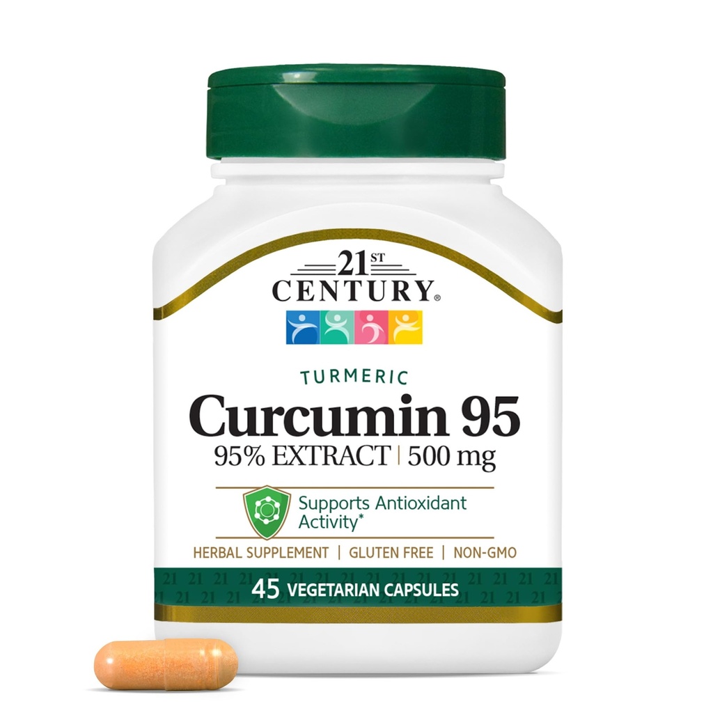 Curcumina do século 21 95 Suplementos de ervas, 45 Count (22757)