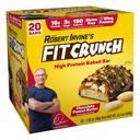 FITCRUNCH Protein Bares, pacote de valor tamanho do lanche, sem glúten, feito com proteínas de soro (20 barras de tamanho do lanche, manteiga de amendoim)