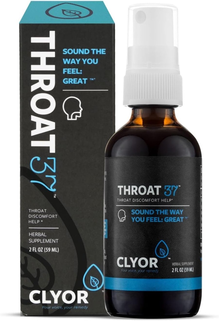 Garganta de CLYOR37 – Pulverizador natural de alívio da garganta – Suplemento de ervas naturais