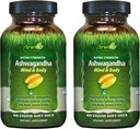 Irwin Naturals Força Extra Ashwagandha - 60 Géis Líquidos Macio - Ajuda a aumentar o desempenho físico e mental - com cardo tumérico e leite - 60 Servings