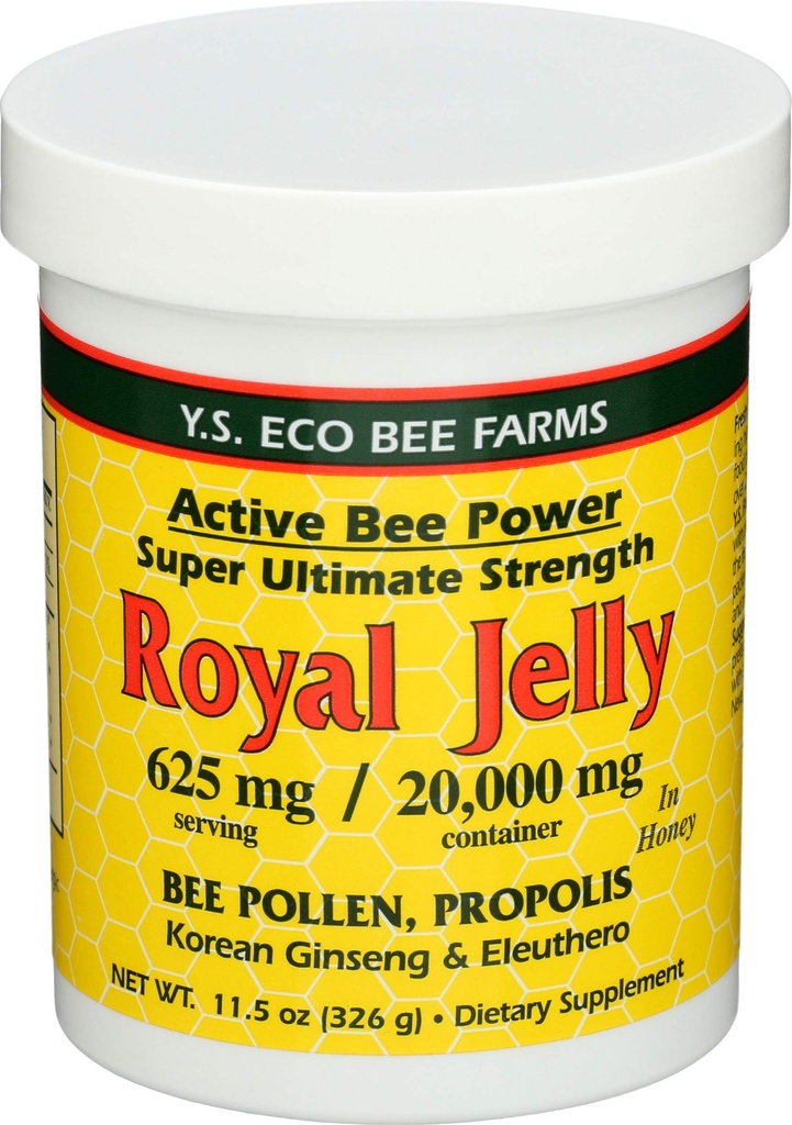 YS Royal Jelly/Honey Bee - Royal Jelly In Honey Ult Força, 11,5 oz gel