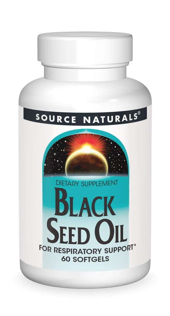 Fonte Naturals Óleo de Sementes Negras para Suporte Respritório* - 60 Softgels