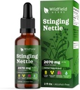 Stinging Nettle Root Extract Drops 2000mg (Urtica dioica L.) Herbal Supplement Absorvente Melhor do que Cápsulas, 1 Mês de Fornecimento, 84 Servings, Tintura livre de álcool - 2 Oz, Pacote de 1
