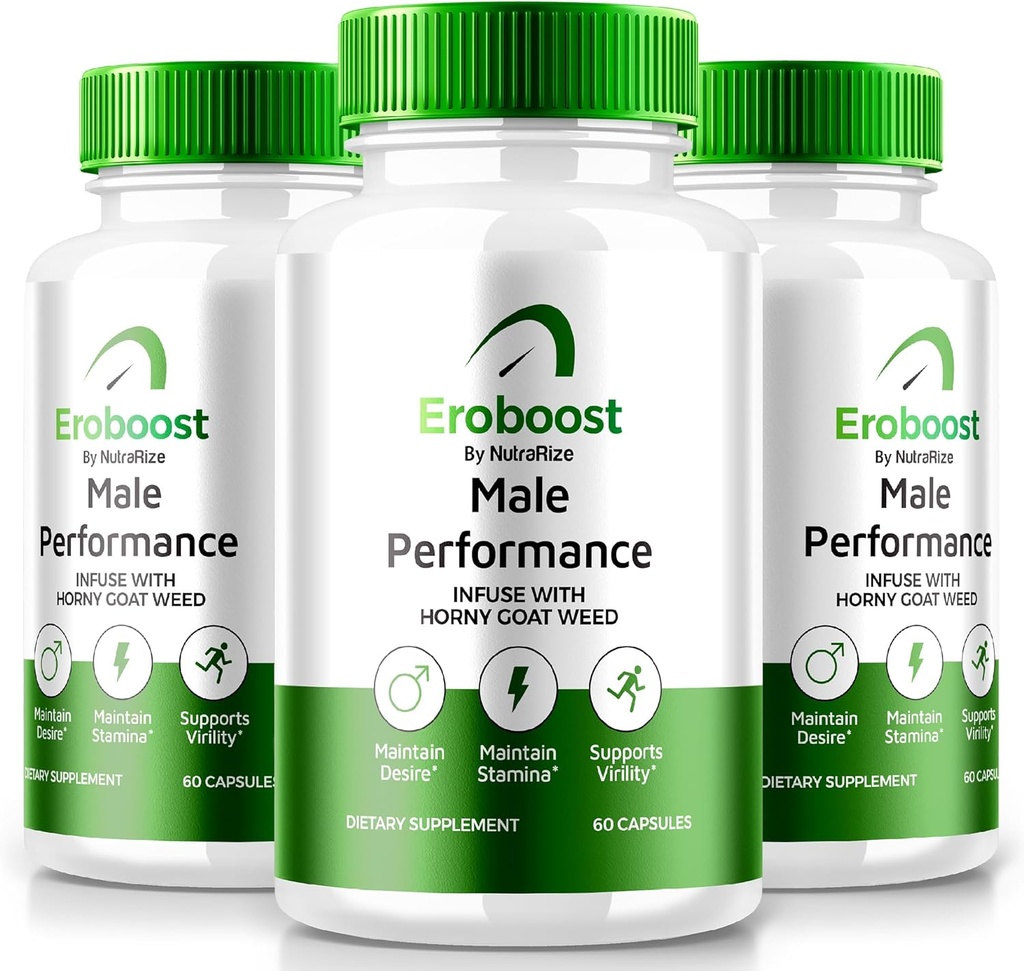(3 Pack) Suplemento Eroboost para homens, Eroboost Suplemento Masculino, Nutrição Diária para apoiar o pico de desempenho e bem-estar geral, Ero Boost oficiais Formula Comentários (180 Cápsulas)