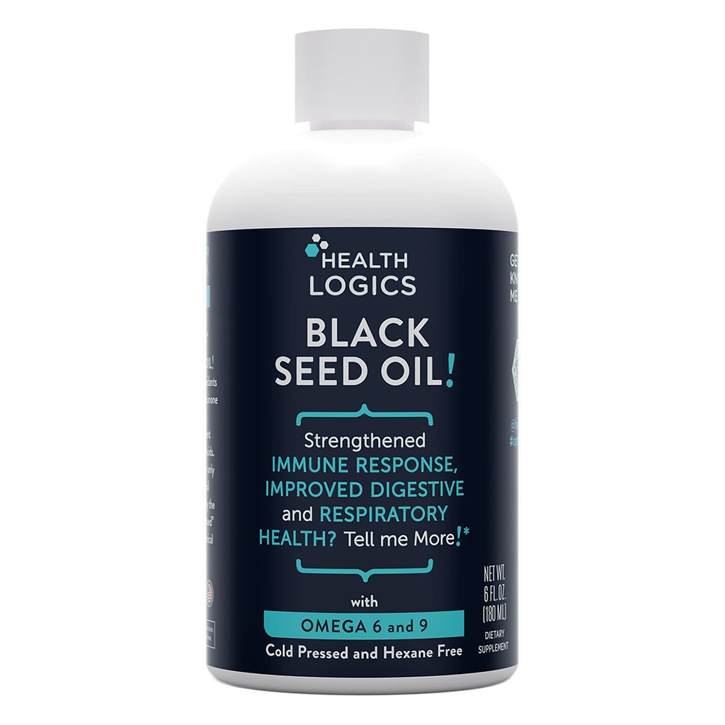 Saúde Lógica Black Seed Oil □ Fonte rica de Omega 6 & Omega 9
