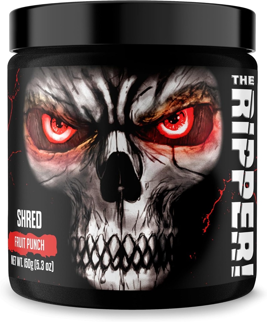 JNX SPORTS O Estripador! Shredding termogênico queimador de gordura - Fruit Punch 30 Servings - Avançado rápido agir termogênico pré-treino, apetite suppressor para homens e mulheres