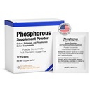 Suplementos de fósforo 12 pacotes, suplementos dietéticos em pó com fosfato de sódio e fosfato de potássio, fruto aromatizado em pó de fósforo para eletrolítico, saúde óssea e saúde renal