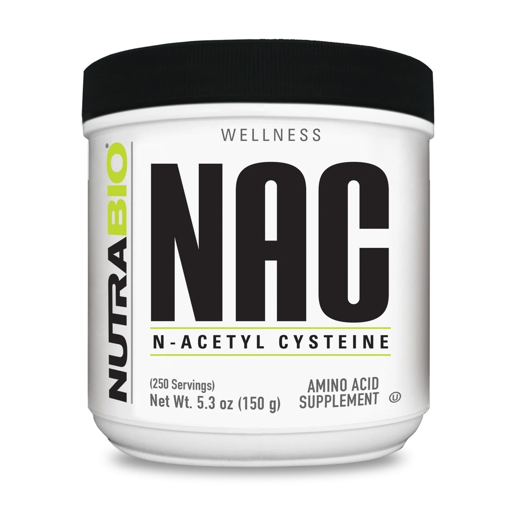 NutraBio N-Acetil Cysteine Supplement (NAC) - 150 Grams Powder, 600mg Servindo - Poderoso Anti-Oxidante - Suporte Imune - Sem Enchimentos - Não-GMO - Gluten Free