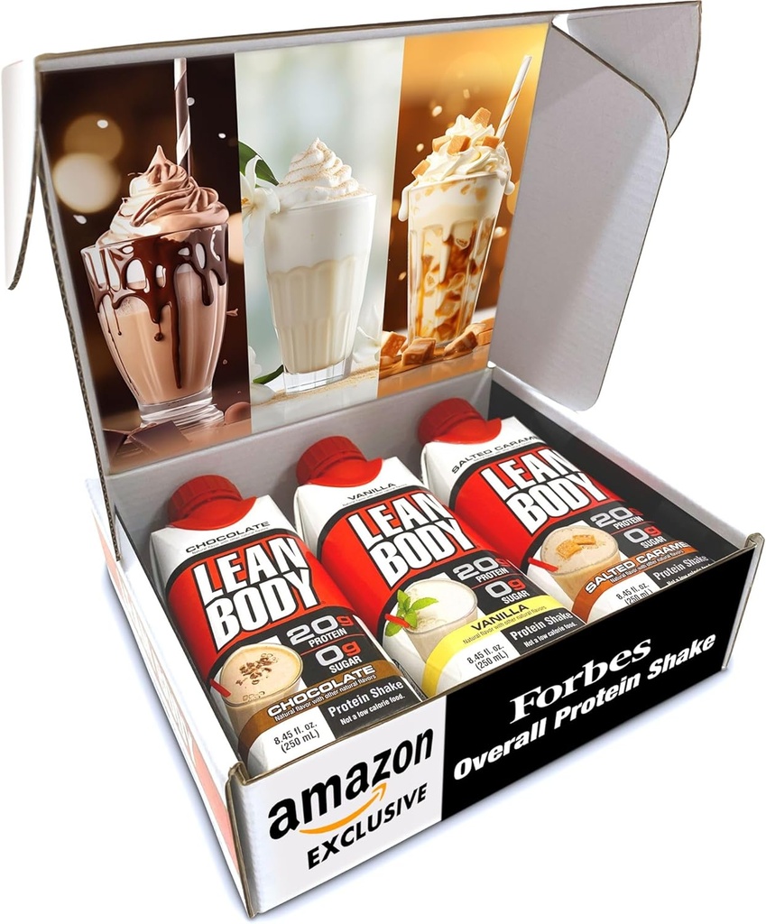 Labrada Lean Body Triple Taster Pack .On-The-Go Whey Blend Protein Shake, Zero Sugar, Gluten Free, Enriquecido com 22 Vitaminas & Minerals 8.45Fl Oz (Pacote de 3)