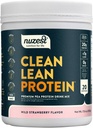 Nuzest - Pó de proteína de ervilha - Clean Lean Protein, Premium Vegan Planta Based Protein Powder, Dairy Free, Gluten Free, GMO Free, Protein Shake (1.1 libras (Pack of 1), Wild Strawberry)