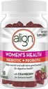 Alinhar Mulheres Prebiótico Probiótico Suplemento Gummies, Cranberry 50 Ct