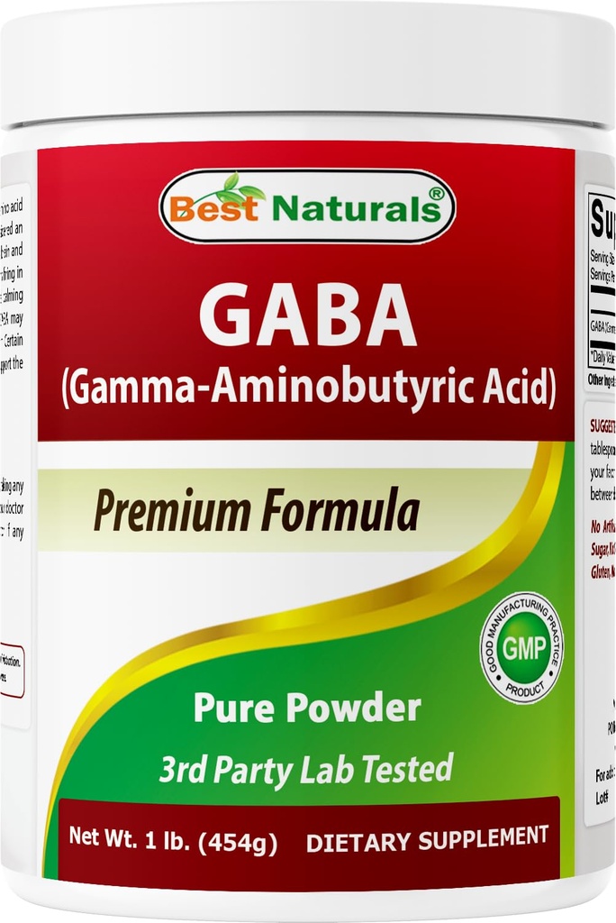 Melhores naturais GABA (ácido gama aminobutírico) Pó puro 1 Libra