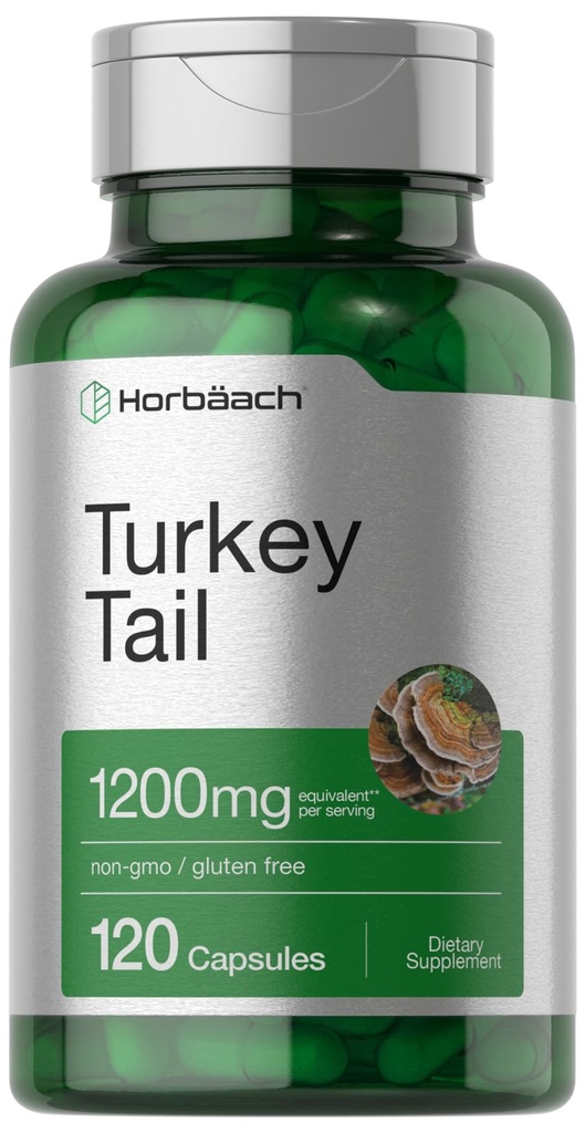 Horbäach Turkey Tail Mushroom Capsules (Cápsulas de Cogumelos de Cauda de Horbäach)