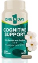 Um Suplemento Cognitivo de um dia – Suplemento do cérebro para apoiar o desempenho cognitivo para homens e mulheres com Bacopa. Também inclui Rhodiola, & Holy Basil, 30 Cápsulas (Packaging May Vary)