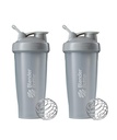 BlenderBottle garrafa de shaker clássico perfeito para batidos de proteína e pré-treino, 28-ounce (2 Pack), Pebble Grey