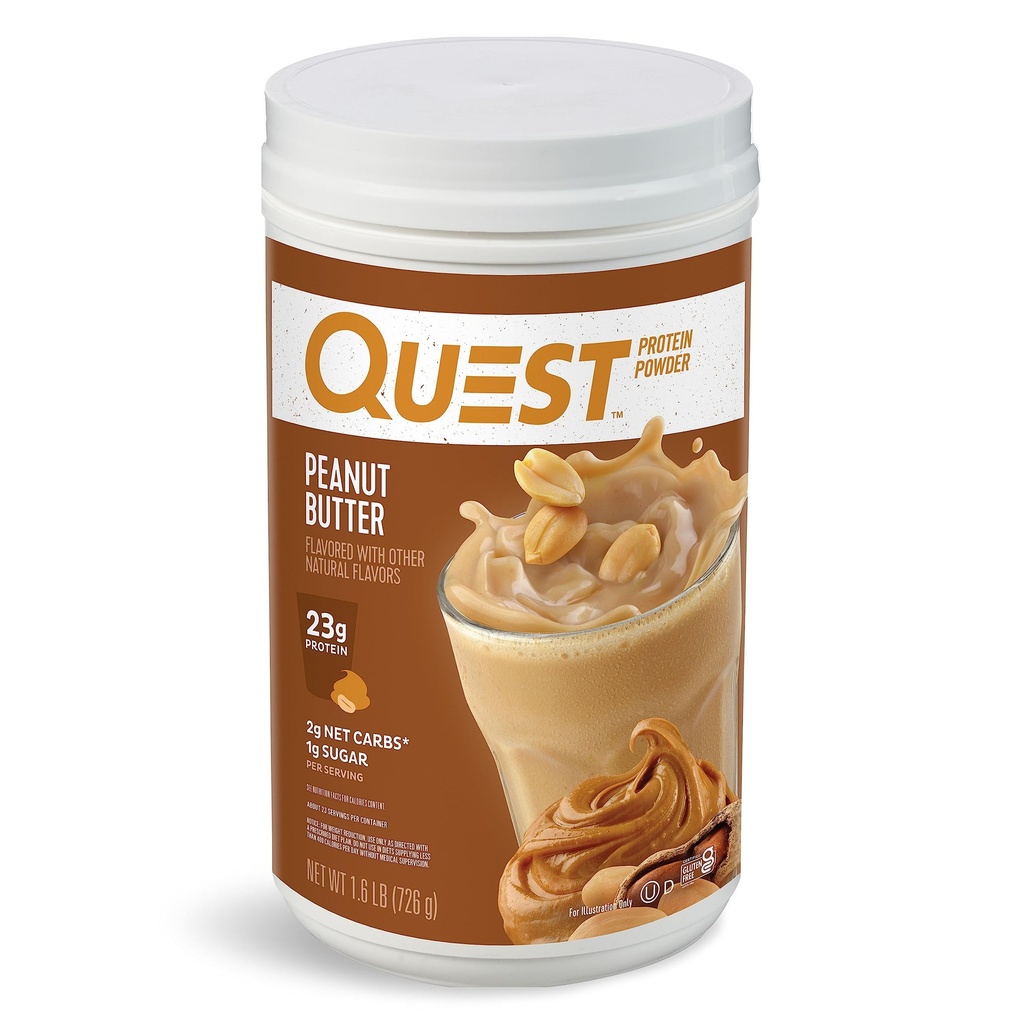 Nutrição Quest Pêra Proteína de Manteiga Pó, 23g Proteína, 1g Açúcar, Baixo Carbo, Glúten Livre, 1.6 Libras, 23 Servings