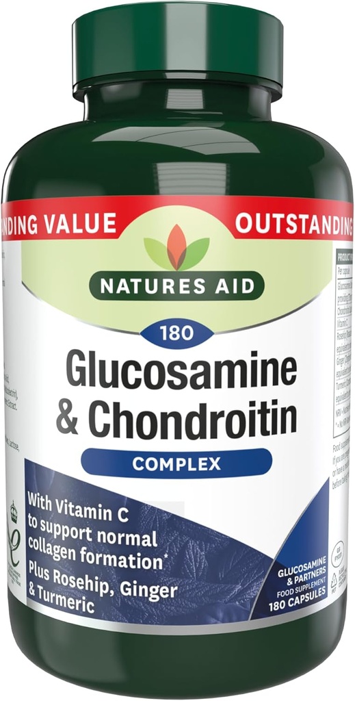 Glucosamina 500mg & Condroitina 100mg Complexo 180 Vcaps